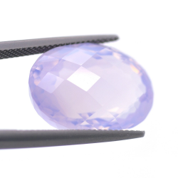 21,63ct Amatista Lavanda Talla Ovalada con Damero 20,32x15,18mm