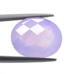 15,08ct Ametista Lavanda in Faccettato Ovale Scachiera 16,87x14,15mm