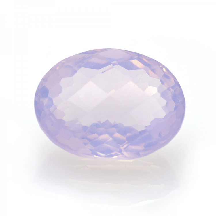 18,47 ct Ametista Lavanda in Faccettato Ovale Scachiera 19,71x15,06mm