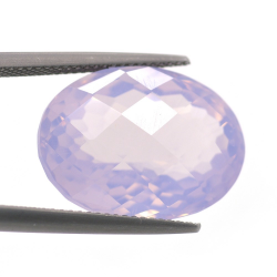 18,47 ct Ametista Lavanda in Faccettato Ovale Scachiera 19,71x15,06mm