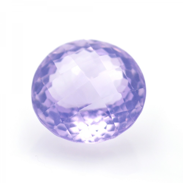 11,69 ct Ametista Lavanda in Faccettato Rotondo Scachiera 14,70x14,62mm