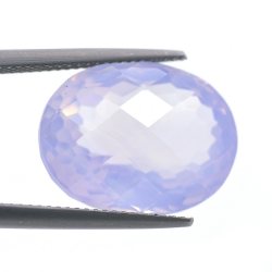 16,13ct Ametista Lavanda in Faccettato Ovale Scachiera 18,34x14,32mm