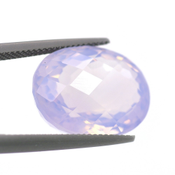 16,13ct Ametista Lavanda in Faccettato Ovale Scachiera 18,34x14,32mm