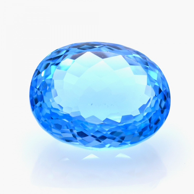 41,52 ct Schweizer Blau Topas Oval Schnitt