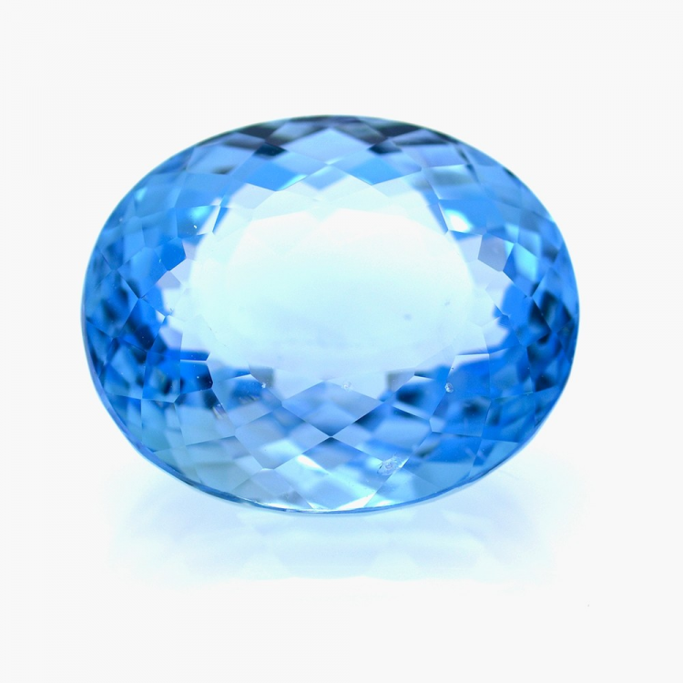 36,39 ct Schweizer Blau Topas Oval Schnitt