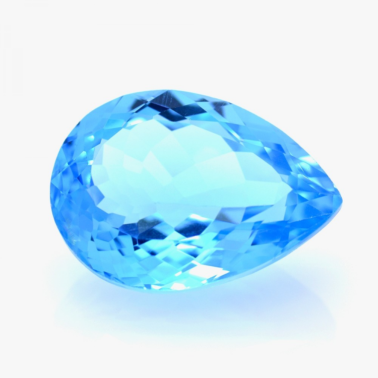 31,59 ct Topacio Azul Suizo Talla Pera