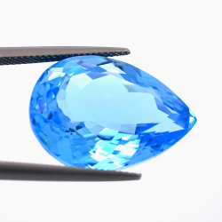 31,59 ct Schweizer Blau Topas Birne Schnitt