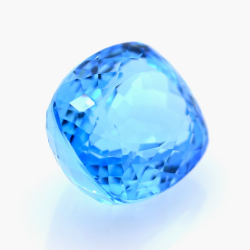 35,38 ct Topazio Blu Svizzero in Facetatto Cuscino