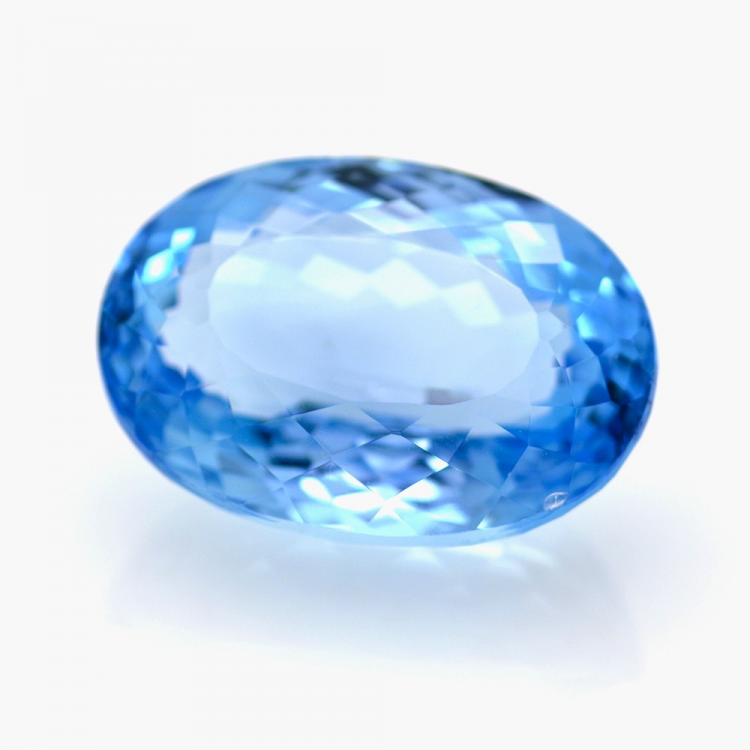 34,34 ct Swiss Blue Topaz Oval Cut