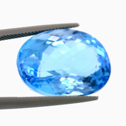 38,88 ct Swiss Blue Topaz Oval Cut