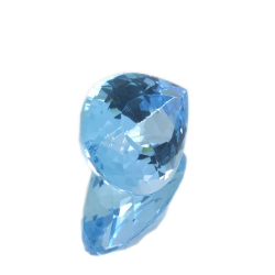 24.52 ct Topazio Blu in Facetatto Goccia Scachiera