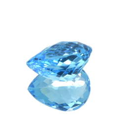 24.52 ct Topazio Blu in Facetatto Goccia Scachiera