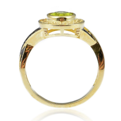 Peridot. Topaz, Spinel & 925 Sterling Silver Ring