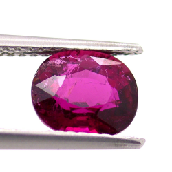 1.83ct Pink Tourmaline Oval Cut 7.85x6.71mm