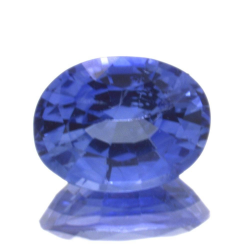 0,81 ct blauer Saphir im Ovalschliff 6,16 x 4,81 mm