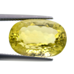 12.47ct Lemon Quartz Oval Cut