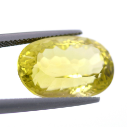 12.47ct Lemon Quartz Oval Cut