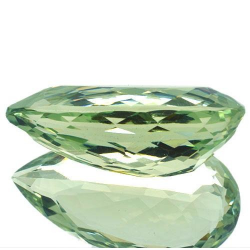 27,42 ct Prasiolite verte améthyste taille poire 28,4 x 15,5