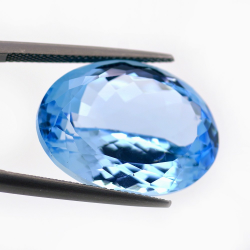 34.63ct Blue Topaz Oval Cut