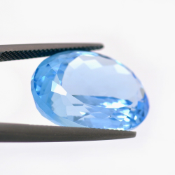 34.63ct Blue Topaz Oval Cut