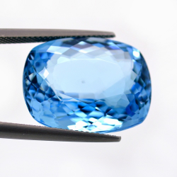 32.66ct Blau Topas Kissen Schnitt