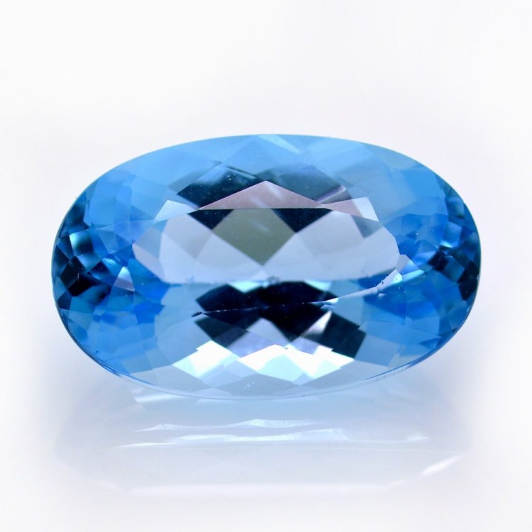 24.51ct Blue Topaz Oval Cut