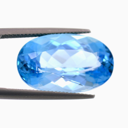 24.51ct Blue Topaz Oval Cut