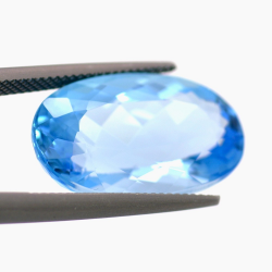 24.51ct Topazio Blu in Facetatto Ovale