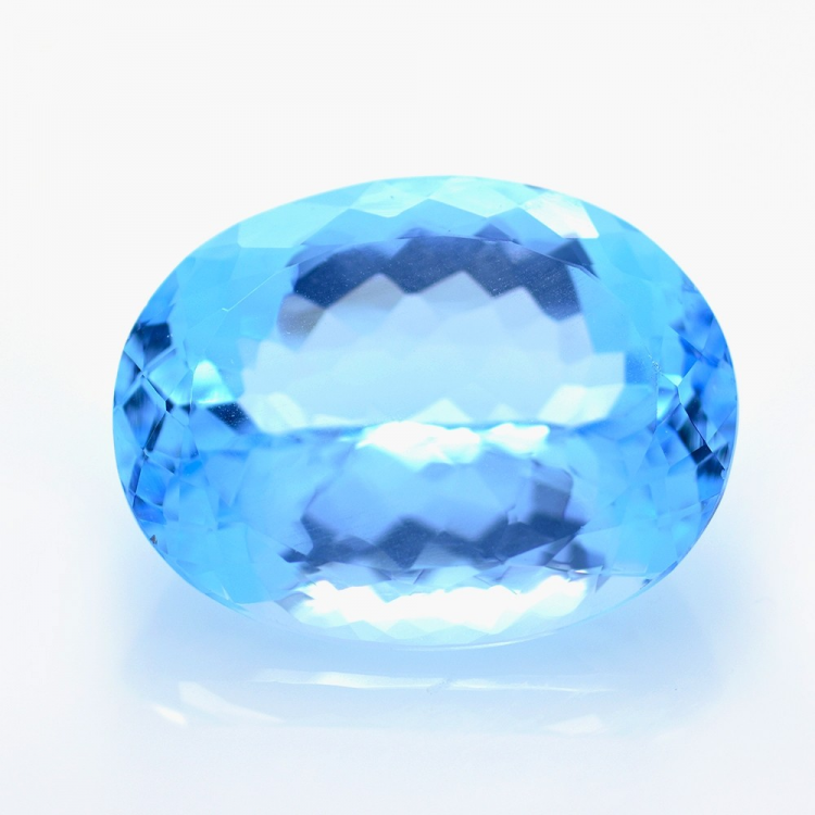 37.97ct Blue Topaz Oval Cut