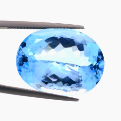 37.97ct Blue Topaz Oval Cut