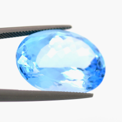 37.97ct Blue Topaz Oval Cut