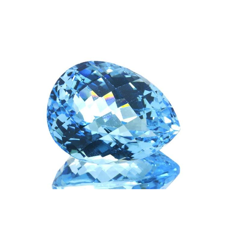 22.26ct.Blue Topaz Pear Cut