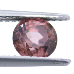 1.33ct Zircone Rosa Faccettato Rotondo