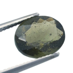 2.92ct.Moldavite Oval Cut