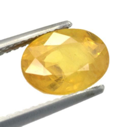 Saphir jaune 2,67 ct taille ovale 9,2x7,1 mm