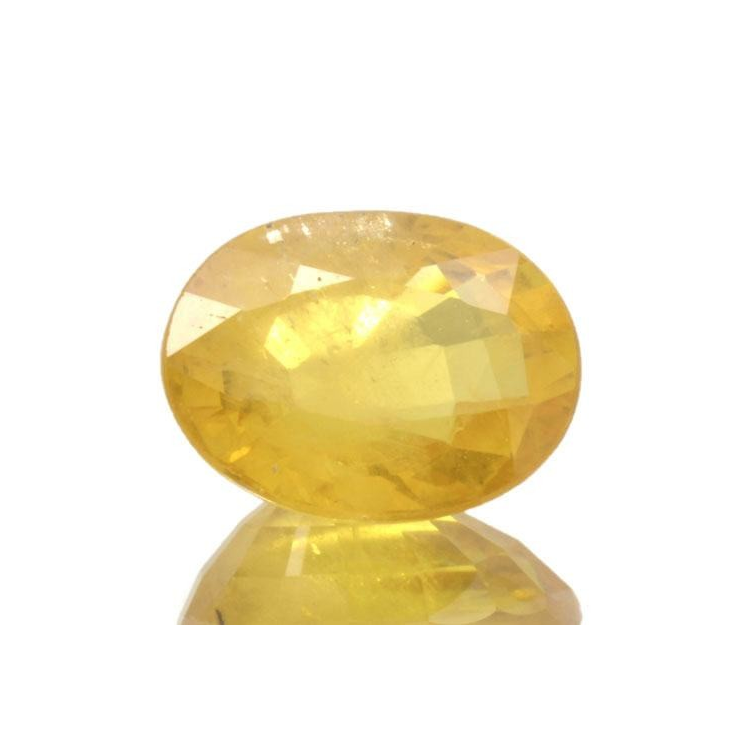 Saphir jaune 2,67 ct taille ovale 9,2x7,1 mm