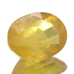 2,67 ct gelber Saphir im Ovalschliff, 9,2 x 7,1 mm