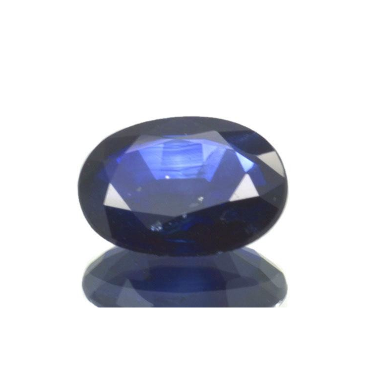 Saphir bleu 0,81 ct taille ovale 6,9x4,7 mm