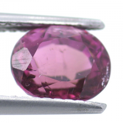 1,06 ct rosa Turmalin im Ovalschliff 6,65 x 5,77 mm