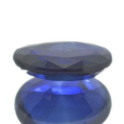 0,81 ct blauer Saphir im Ovalschliff 6,9 x 4,7 mm