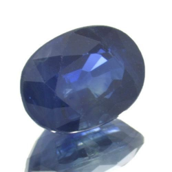 Saphir bleu 1,31 ct taille ovale 6,1x4,9 mm