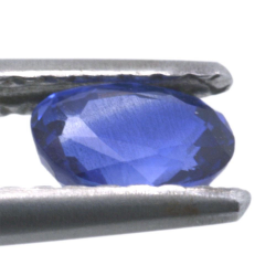 Saphir bleu 0,58 ct taille ovale 5,42x4,03 mm