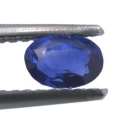 Zaffiro blu da 0,58 ct, taglio ovale, 5,42 x 4,03 mm