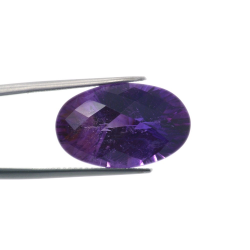 13.81ct Amethyst Oval Schnitt mit Schachbrett