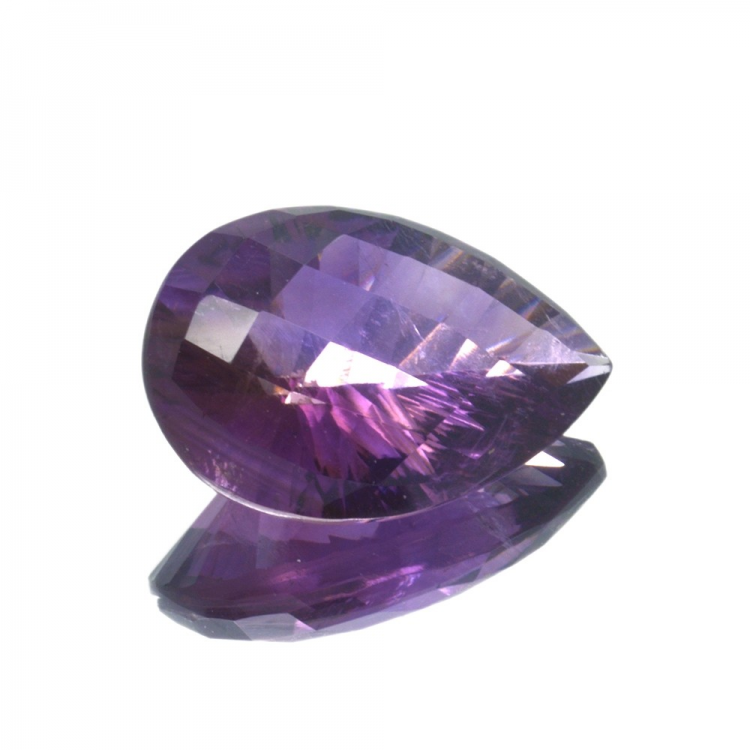 21.22ct Amethyst Pear Cut with Chessboard