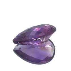 21.22ct Amethyst Pear Cut with Chessboard