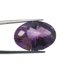 17.63ct Amethyst Oval Cut with Chessboard