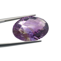 17.63ct Amethyst Oval Cut with Chessboard