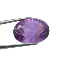 17.87ct Amethyst Oval Schnitt mit Schachbrett