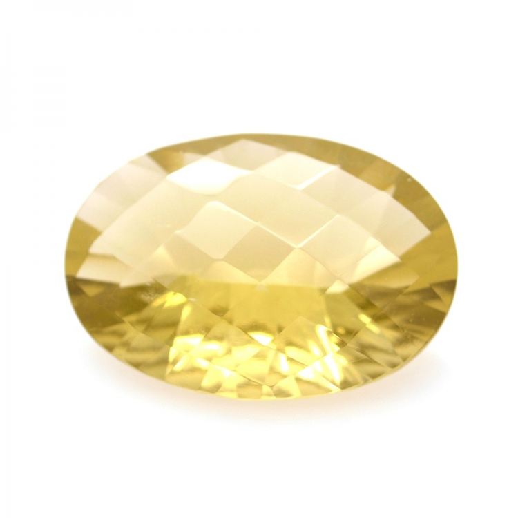 23.18ct Citrin Oval konkav Schachbrett